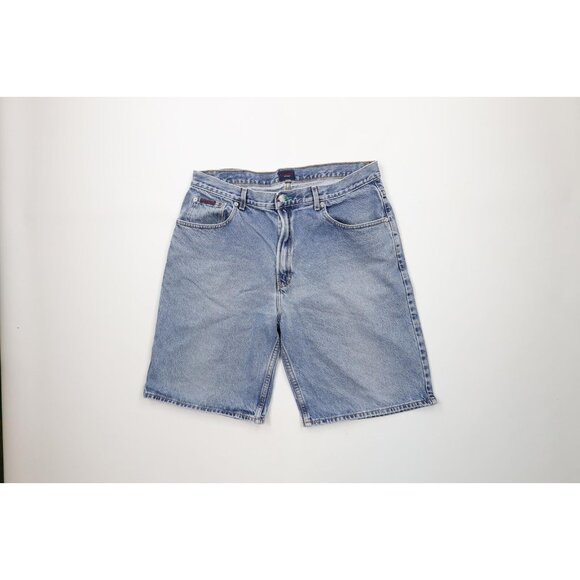 Vintage 90s Tommy Hilfiger Mens 36 Distressed Spell Out Baggy